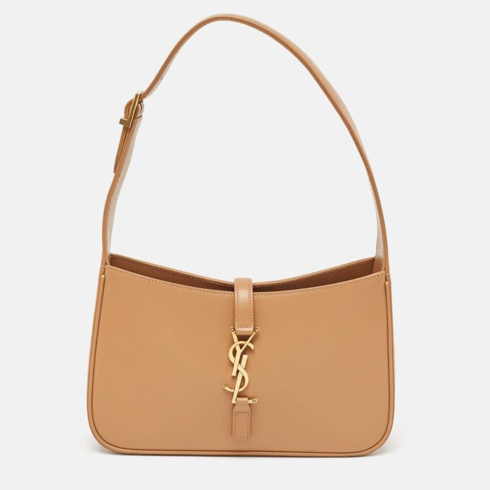 Saint Laurent Brown Leather Le 5 &Agrave; 7 Hobo